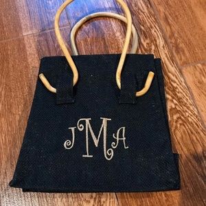 JMA Monogrammed Purse Handbag NWOT
Wood Handles